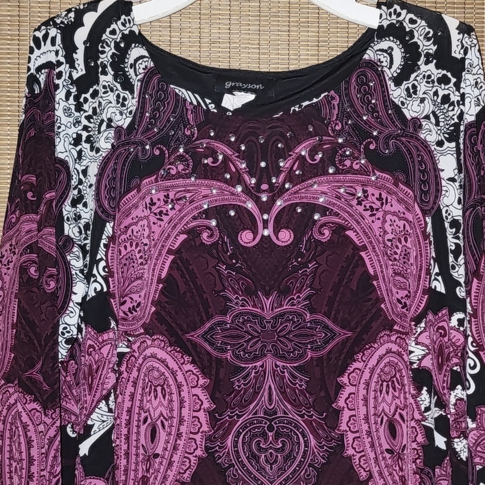 Grayson Beautiful  colorful Blouse - Picture 2 of 5